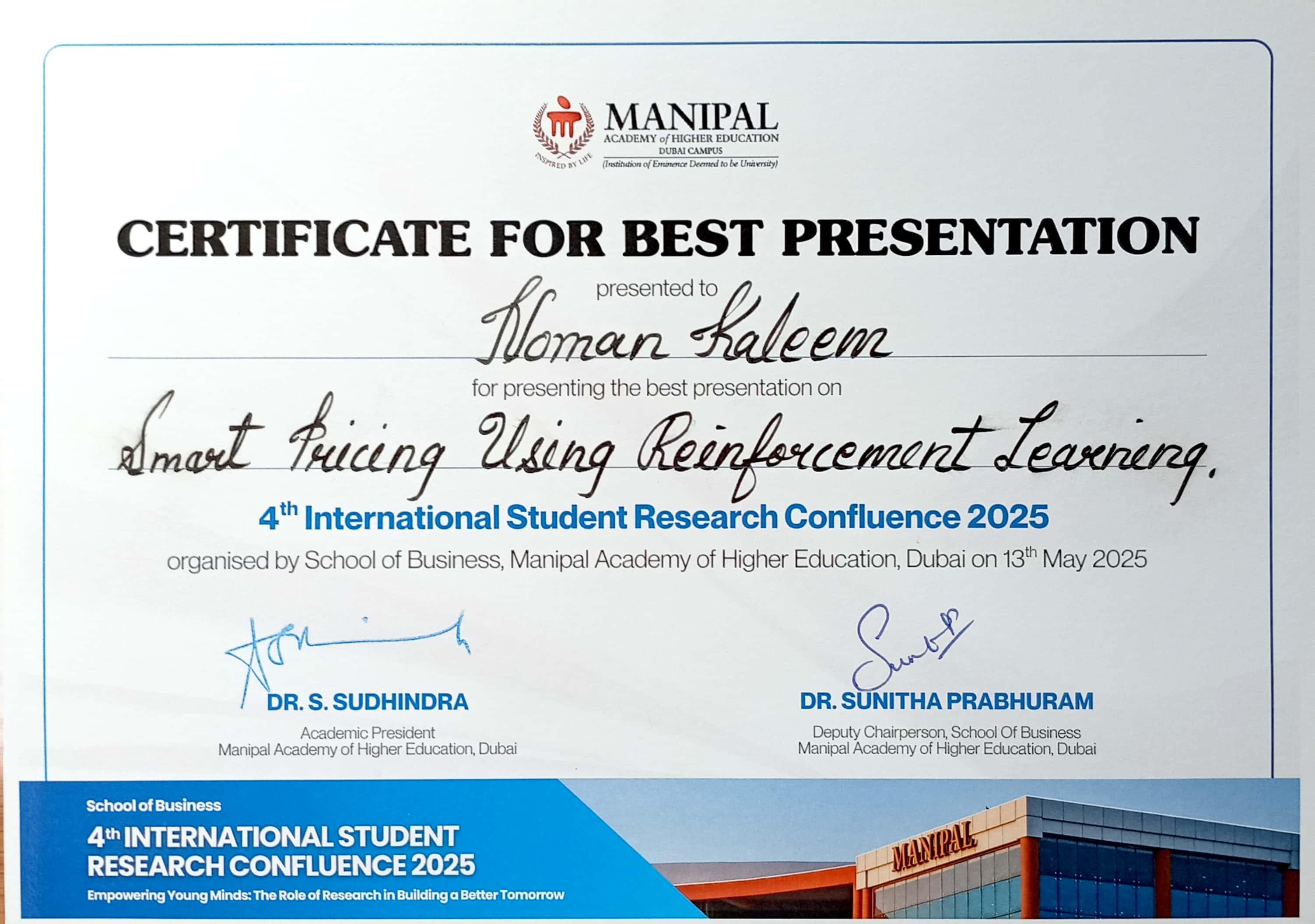 Best Presentation Award