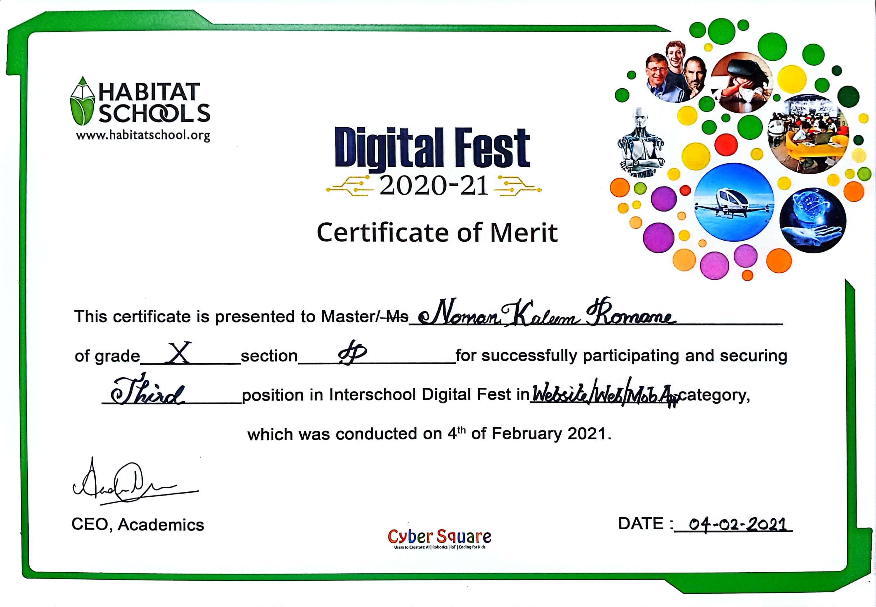 Inter-School Winner